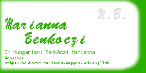 marianna benkoczi business card