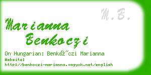 marianna benkoczi business card